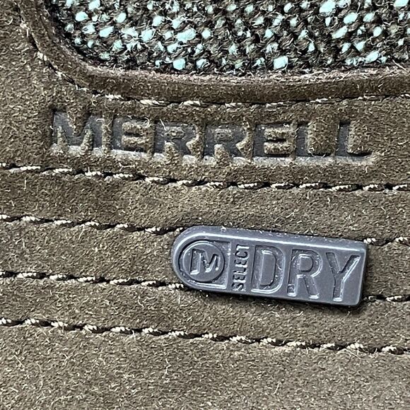 Merrell Trail Boots 5 Brown Ontario Mid WP Hiking Vibram Megagrip Gorpcore - Picture 7 of 12